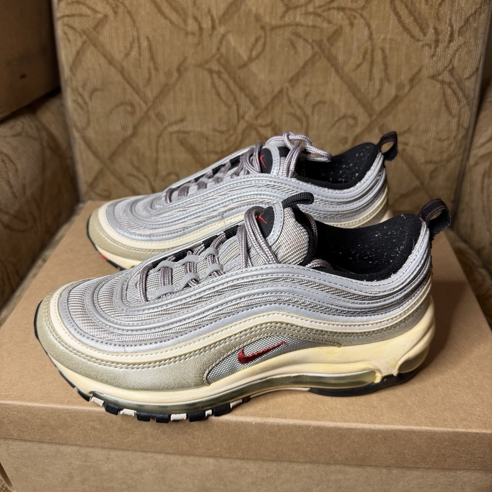 Nike Womens Air Max 97 OG 885691-001 Gray White Lace-Up Sneaker Shoes Size 7